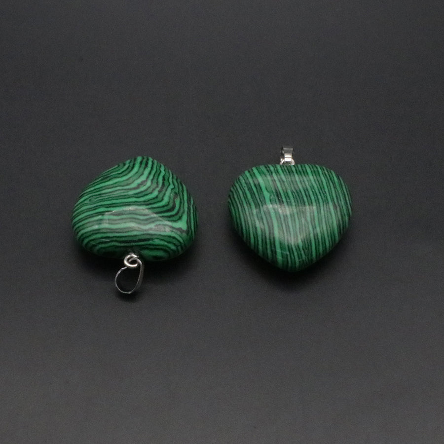30 mm Natural Stone Heart Charm