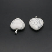 30 mm Natural Stone Heart Charm