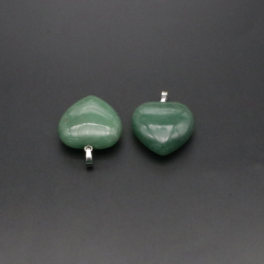 30 mm Natural Stone Heart Charm