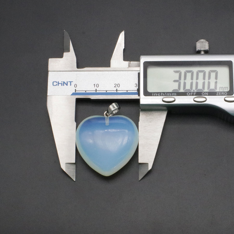 30 mm Natural Stone Heart Charm