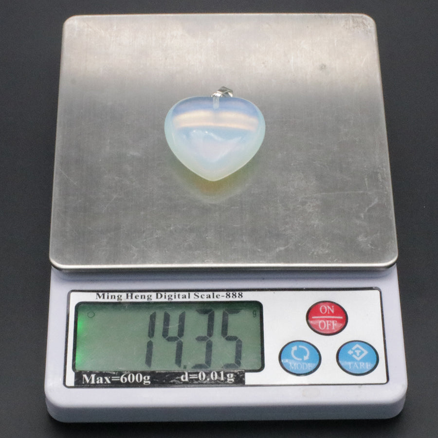 30 mm Natural Stone Heart Charm
