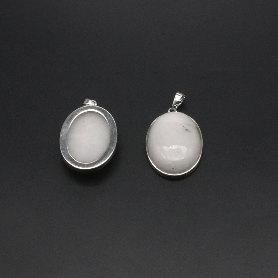 Natural Stone Oval Shape Pendant Price For 10 PCS