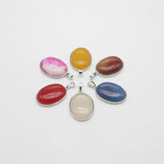 Natural Stone Oval Shape Pendant Price For 10 PCS