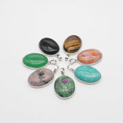 Natural Stone Oval Shape Pendant Price For 10 PCS