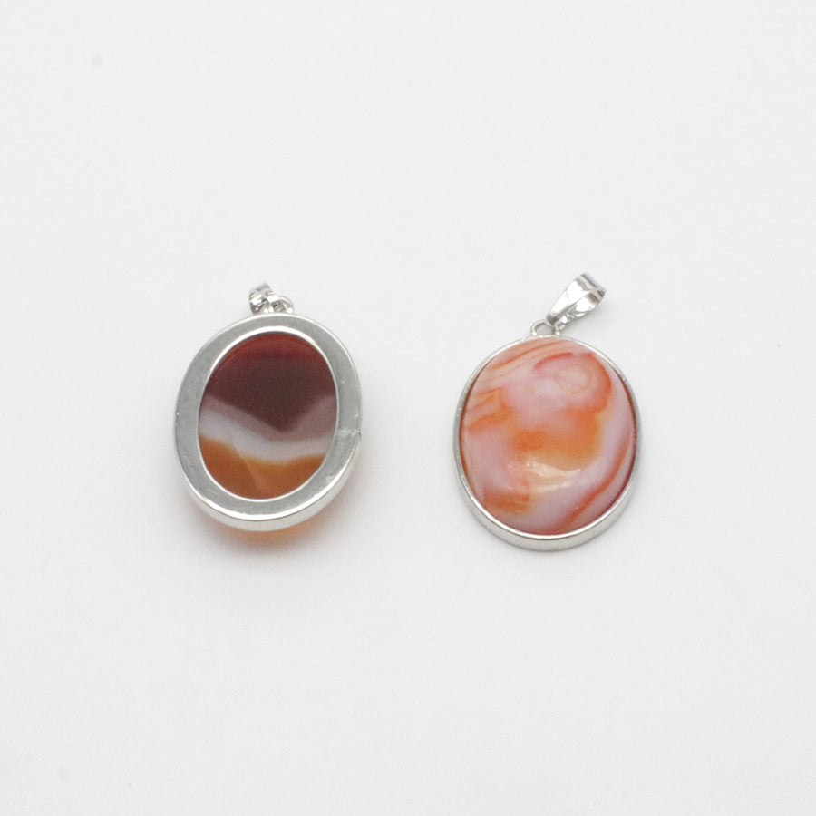 Natural Stone Oval Shape Pendant Price For 10 PCS