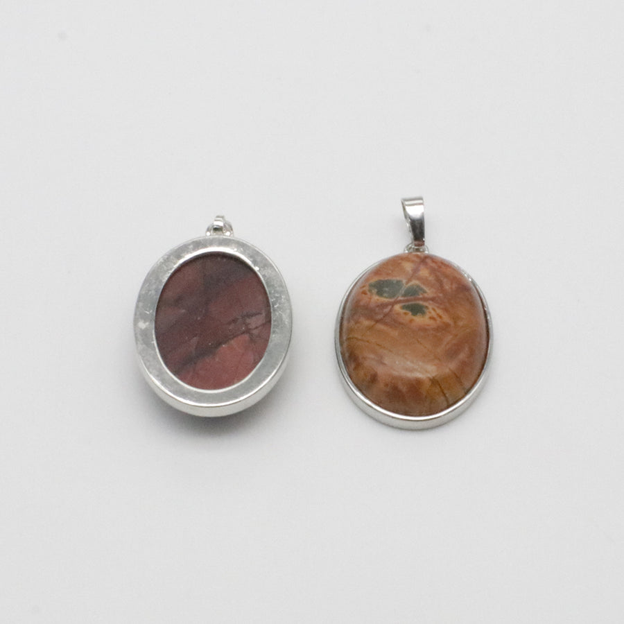 Natural Stone Oval Shape Pendant Price For 10 PCS