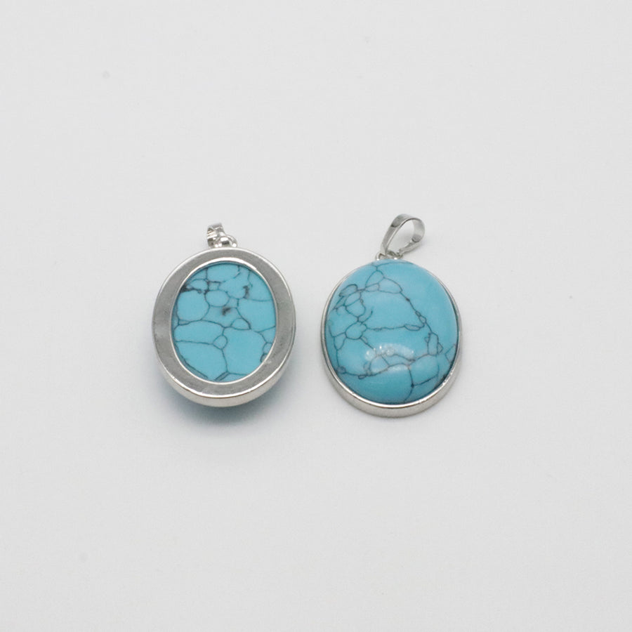 Natural Stone Oval Shape Pendant Price For 10 PCS