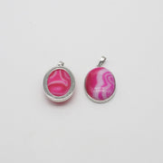 Natural Stone Oval Shape Pendant Price For 10 PCS