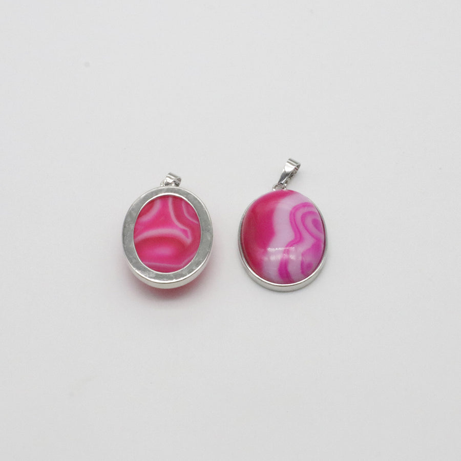 Natural Stone Oval Shape Pendant Price For 10 PCS