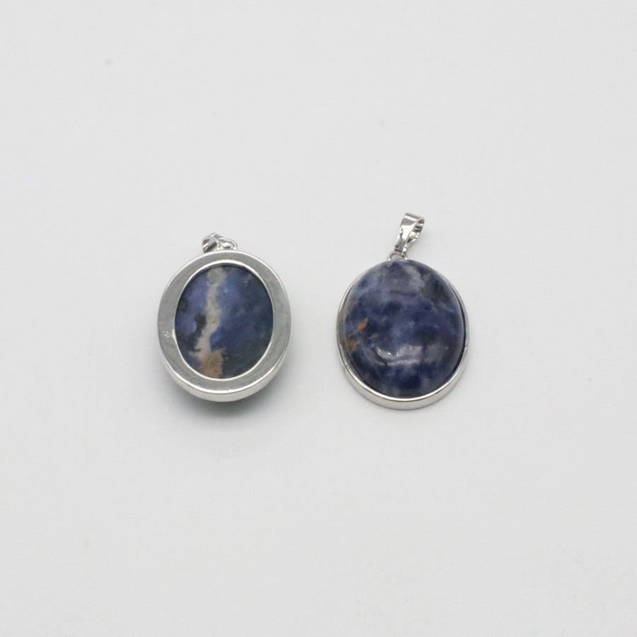 Natural Stone Oval Shape Pendant Price For 10 PCS