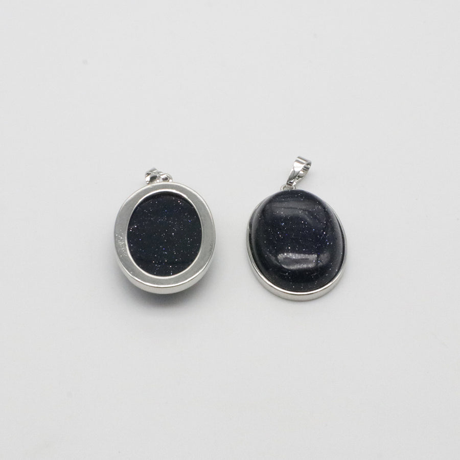 Natural Stone Oval Shape Pendant Price For 10 PCS