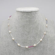 Nice Classic Cubic Zircon Fresh Water Pearl Necklace