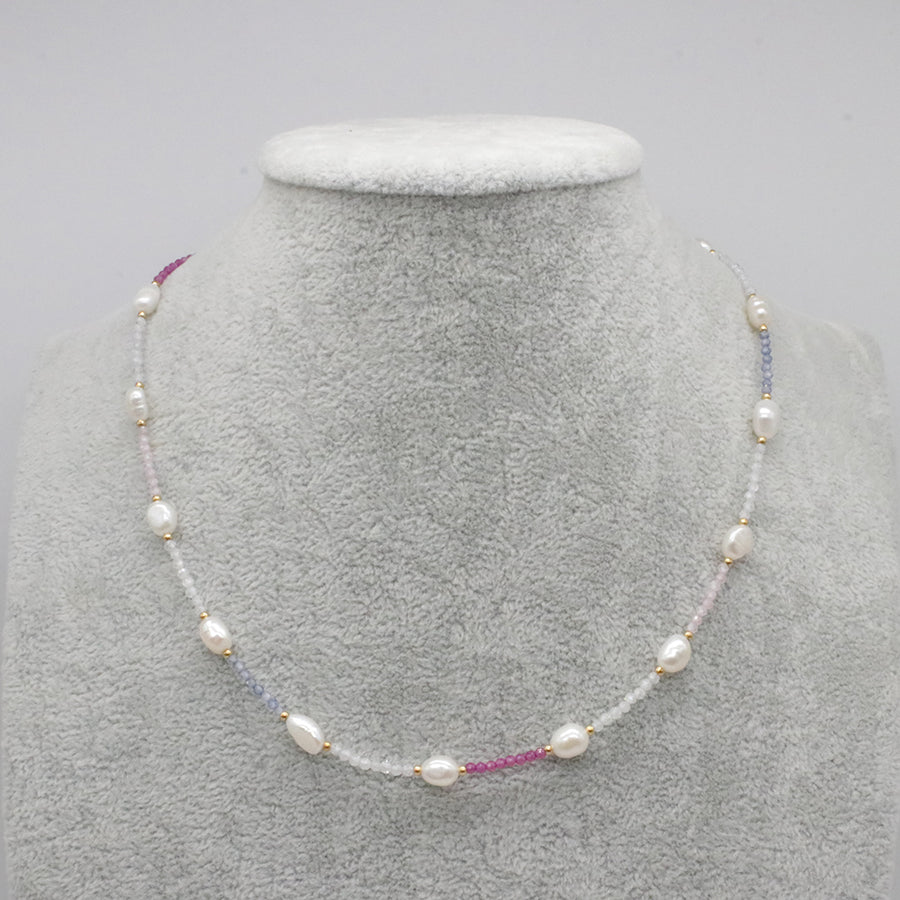 Nice Classic Cubic Zircon Fresh Water Pearl Necklace