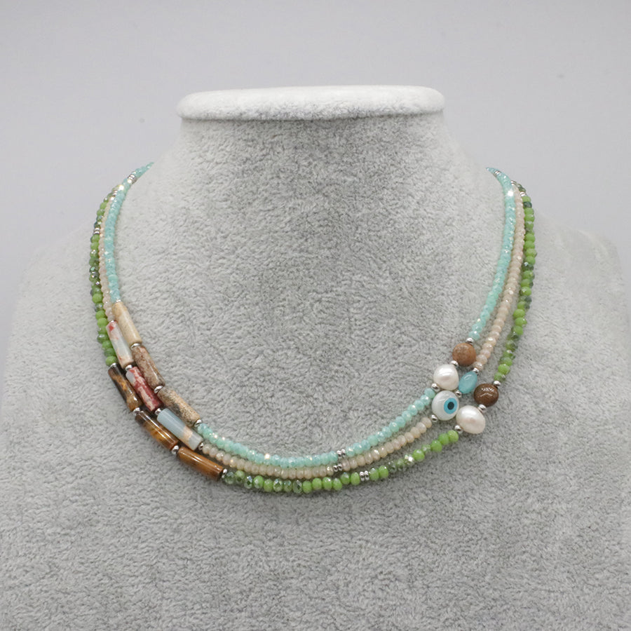 Nice Simple Natural Stone Beads Necklace