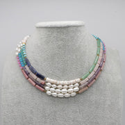 Nice Simple Style of Natural Stone Beads Pearl Necklace