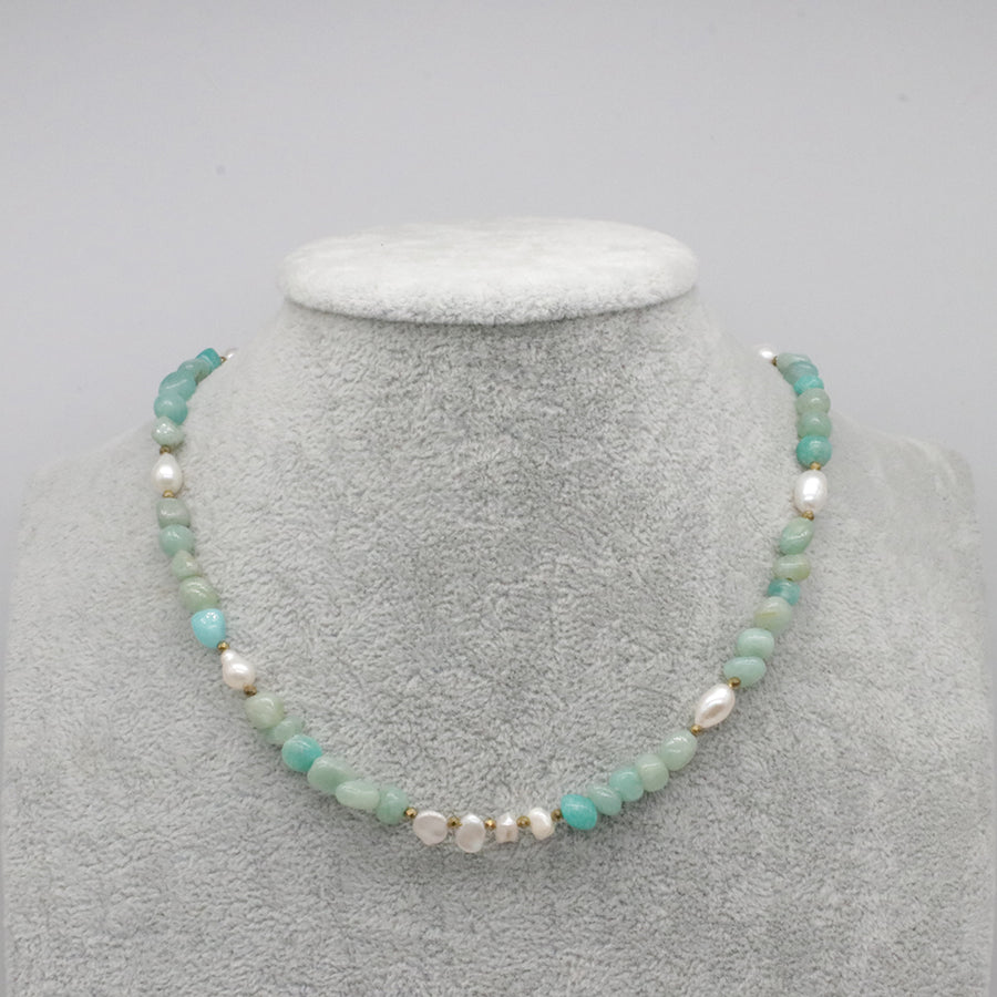 Nice Irregular Stone Beads Necklace