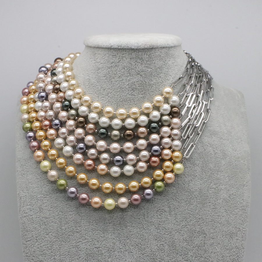 Nice Shell Pearl Beads Inverse Style Design Choker