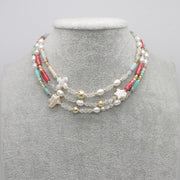 Nice Baluoke Fresh Water Pearl With Imperial Stone Choker