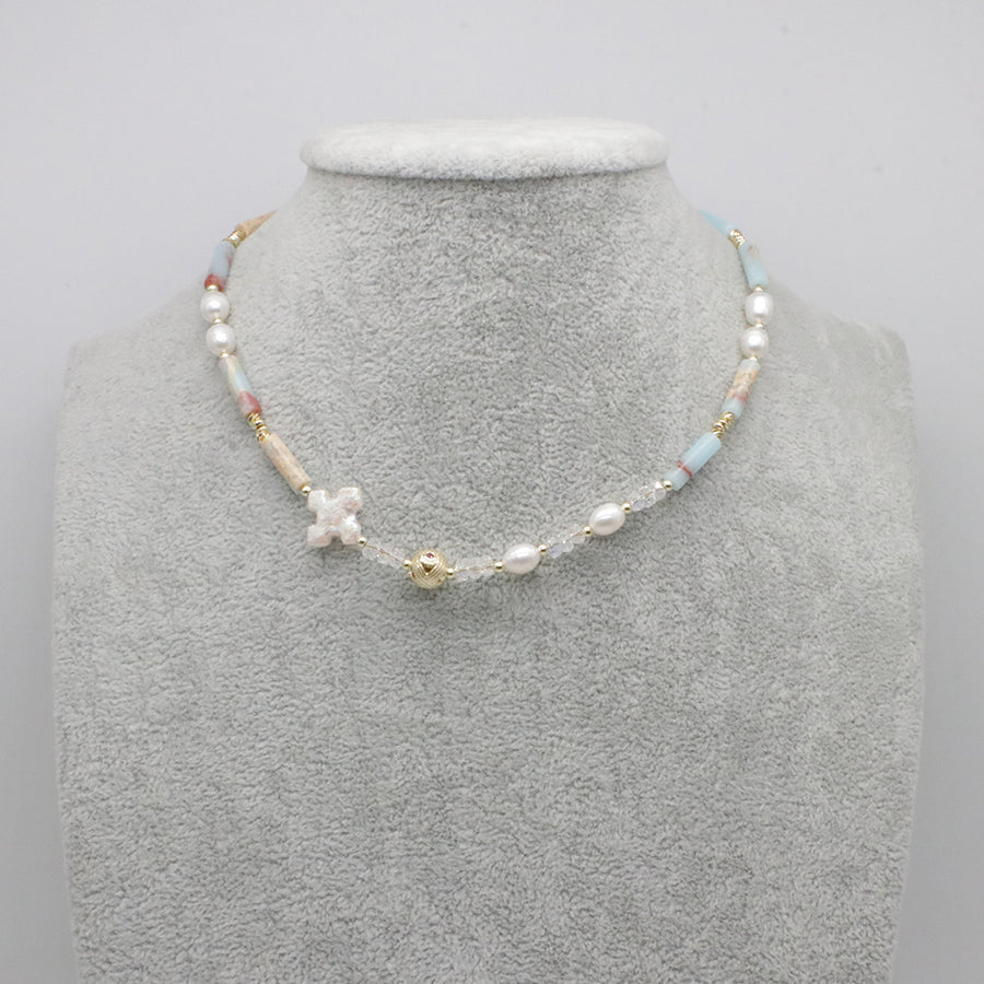 Nice Baluoke Fresh Water Pearl With Imperial Stone Choker