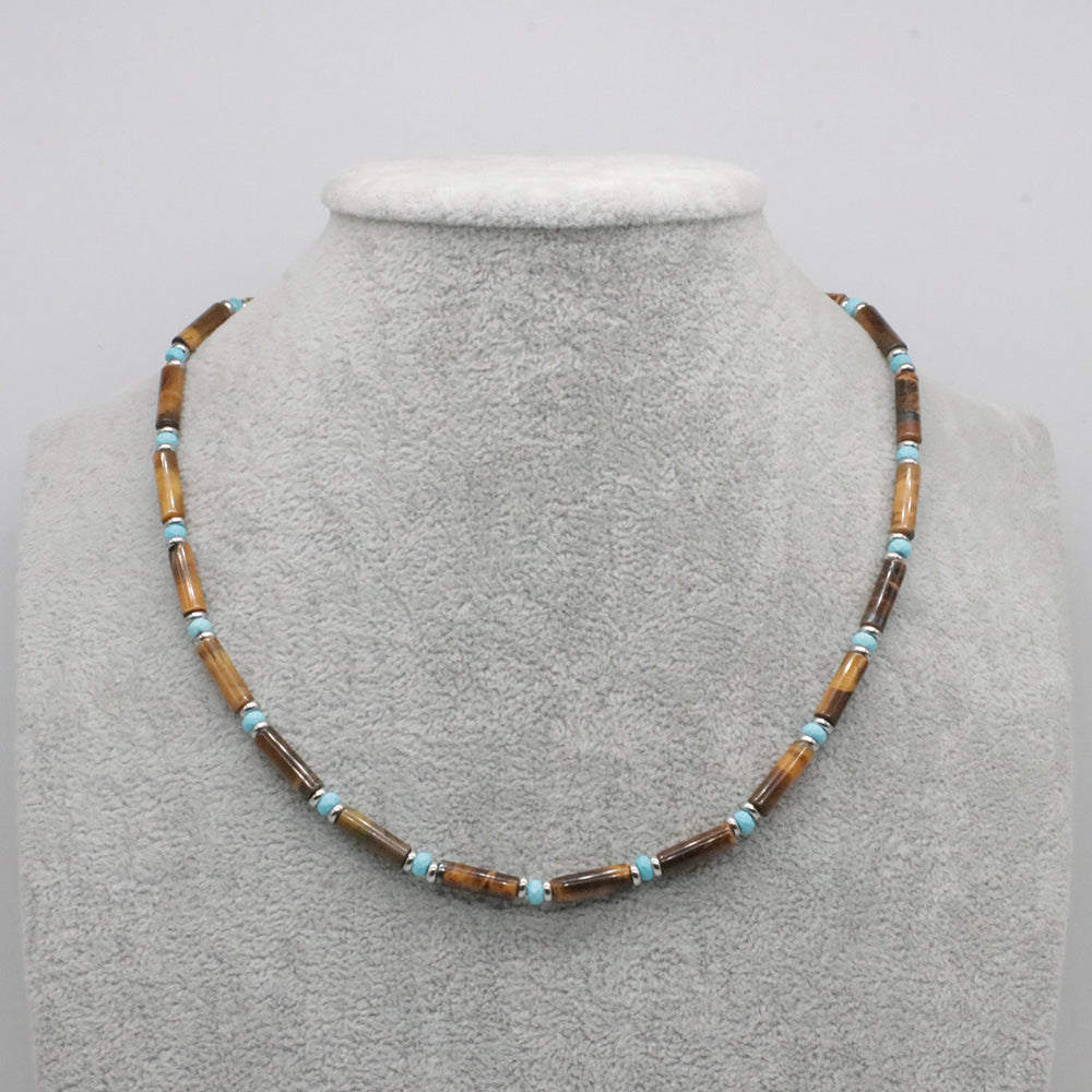 Nice Simple Imperial Stone Round Tube Choker