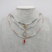 Nice Small Natural Stone Beads Necklace