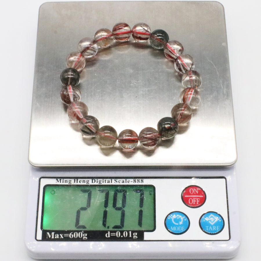 10 mm Natural Ruitlated Quartz Bracelet