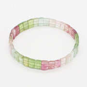 8 mm Square Colorful Tourmaline Bracelet