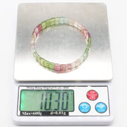 8 mm Square Colorful Tourmaline Bracelet