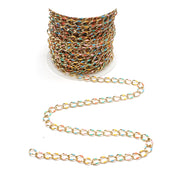 7x10 mm Colour Enamels  Oval Chain