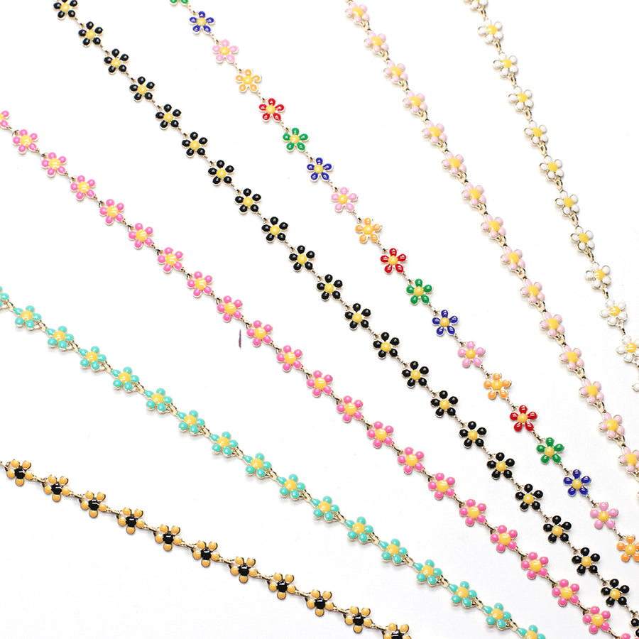 6 mm Plum Blossom Enamel Chain