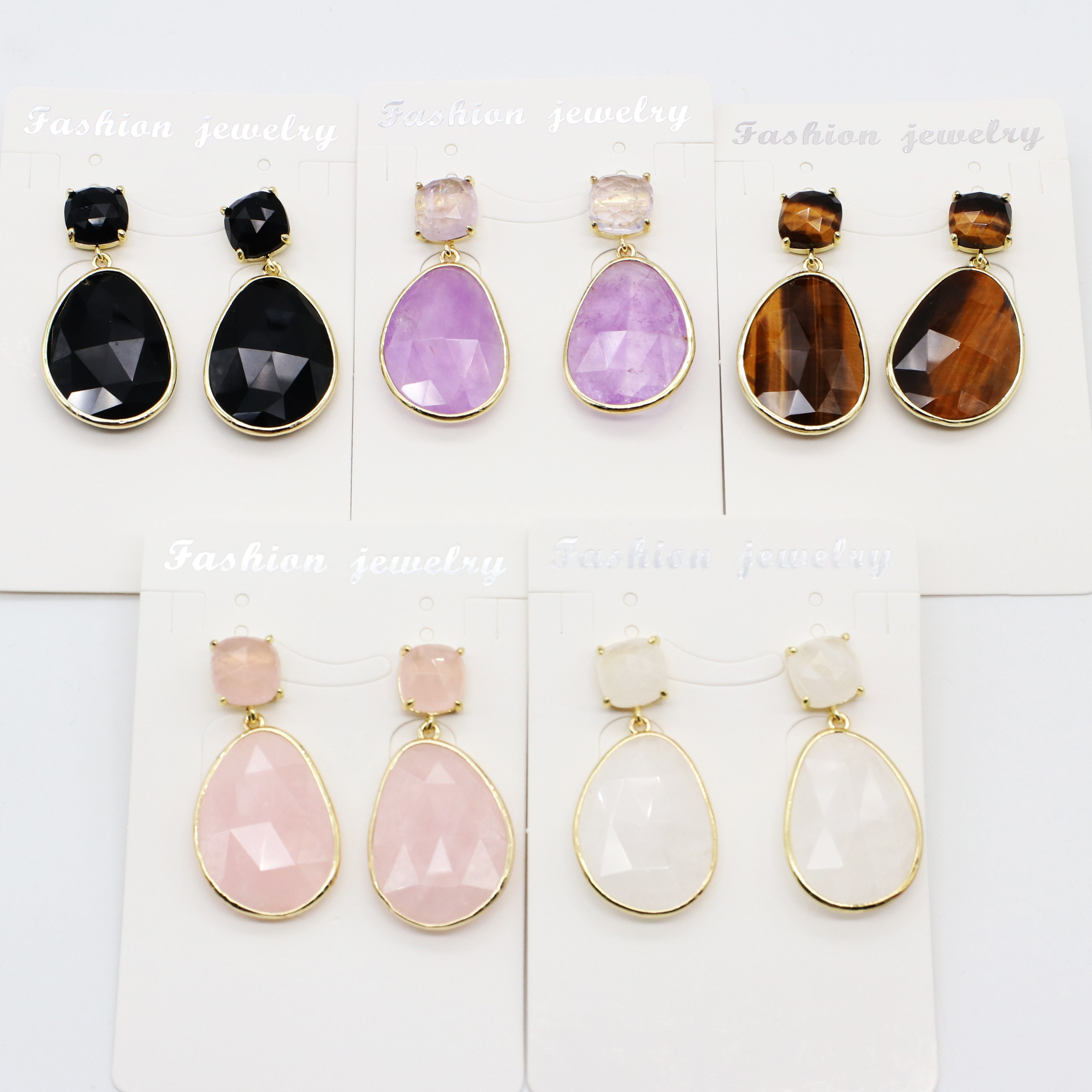 New Classic Drop Natural Stone  Short Style Earring
