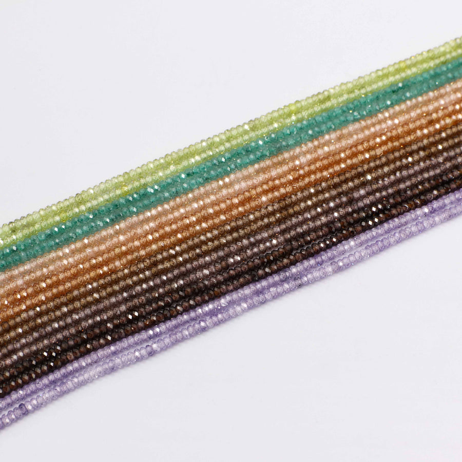 Contas de pedra naturais redondas de 2 mm facetadas para preço de material de design de joias para 5 fios