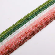 Contas de pedra naturais redondas de 2 mm facetadas para preço de material de design de joias para 5 fios